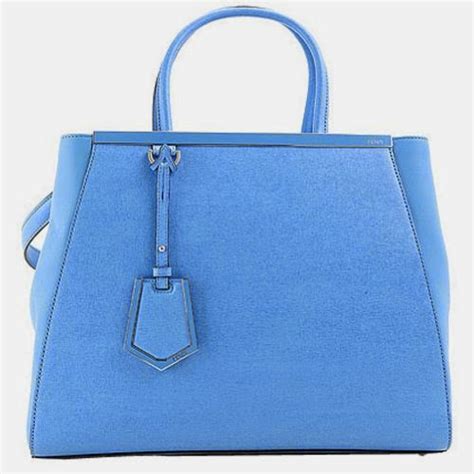 fendi 2jours light blue|Fendi Light Blue Leather Medium 2jours Tote.. .